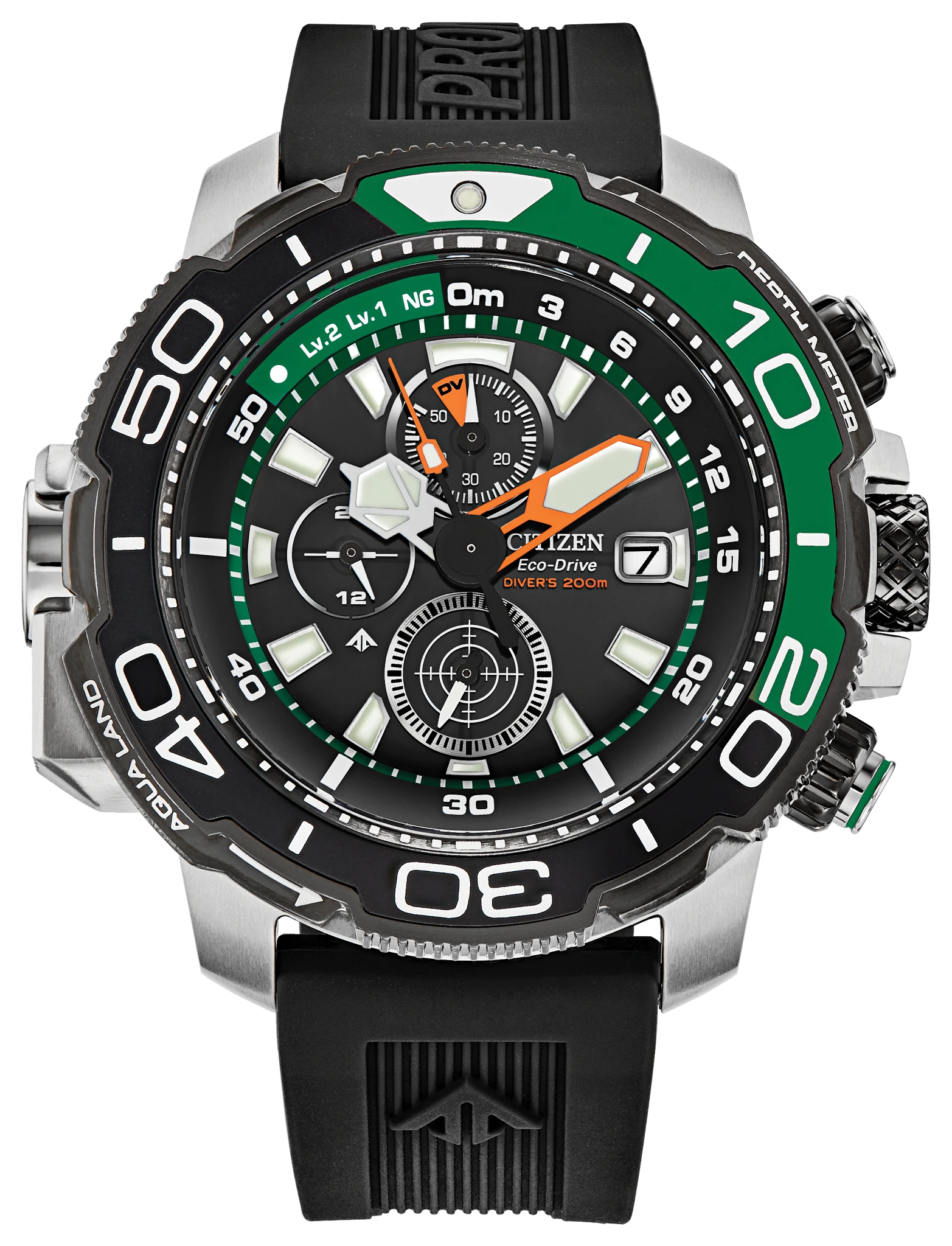 シチズン BJ2168-01E プロマスター ダイバー エコドライブ 47 mm Promaster Aqualand Black Dial Polyurethane Strap BJ2168-01E | CITIZEN